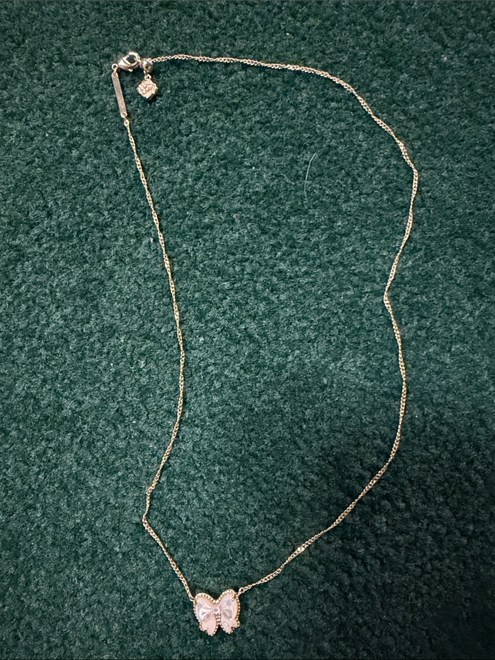 Haley Bow Gold Short Pendant Necklace